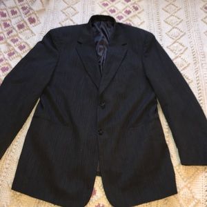 Men’s pinstriped suit jacket